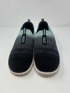 Sketchers Go Walk flex ombré black/Teal size 9.5